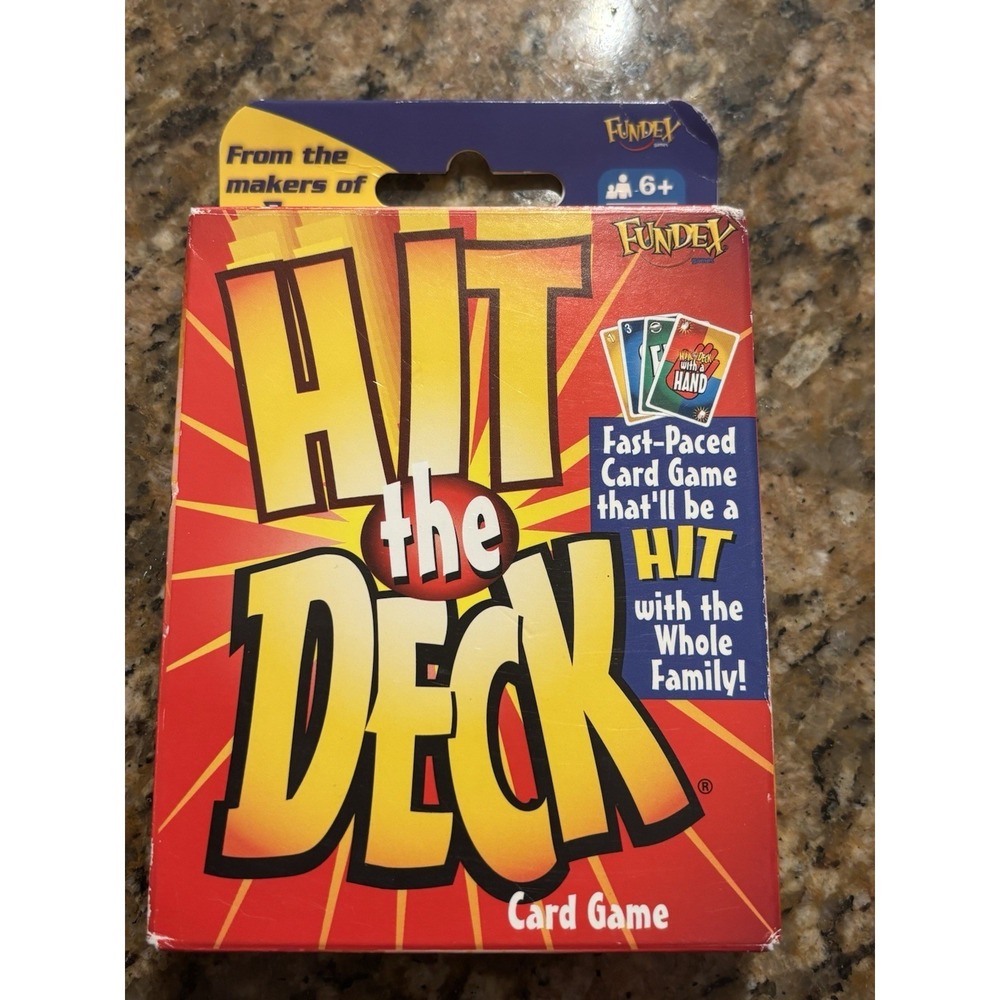 HIT THE DECK Family Card Game 2-6 Players Ages 6+ FUNDEX 2002